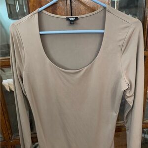 Express Women's Tan Body Contour Bodysuit